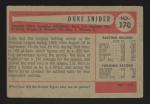 1954 Bowman Duke Snider Baseball Card #170