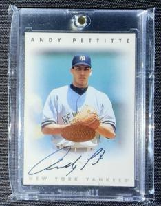 1996 Leaf Andy Pettitte Autographed Bronze Card
