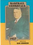1980 Baseball Immortals Ban Johnson Card #7