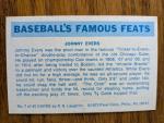 1972 Fleer Johnny Evers Baseball Card - Cubs