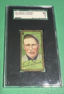 Frank Chance 1911 T205 Gold Border Baseball Card