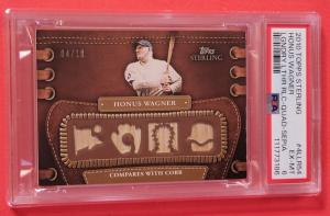 Honus Wagner Game Used Bat Card #4/10 PSA 6
