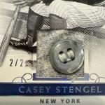 2019 National Treasures Casey Stengel Button Relic 2/2