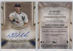 2021 Topps Tier One DJ LeMahieu Auto /300