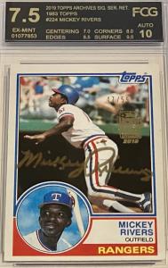 2019 Topps Archives Mickey Rivers Autograph Card