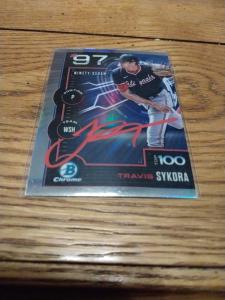 2025 Bowman Travis Sykora Signed Top 100 Card