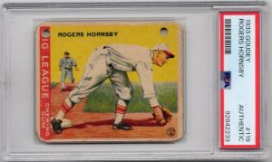 1933 Goudey Rogers Hornsby Rookie Card