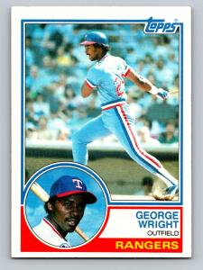 George Wright 1983 Topps #299 Rookie Card
