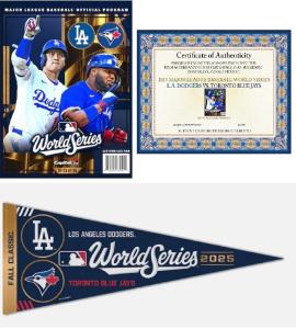2025 Dodgers vs. Blue Jays World Series Program & Pennant