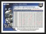 2010 Topps Chrome Lou Gehrig Refractor Card
