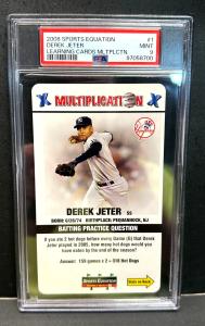 Derek Jeter 2008 Multiplication Learning Card PSA 9