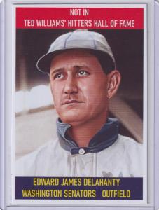 Ed Delahanty Sports Card, Washington Senators 3.5"x5