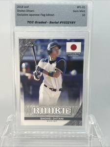 2018 Leaf Shohei Ohtani Japanese Flag Rookie Card