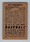 1952 Bowman Roy Campanella Baseball Card #44