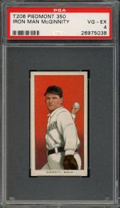 1909 T206 Joe McGinnity New York Giants Card