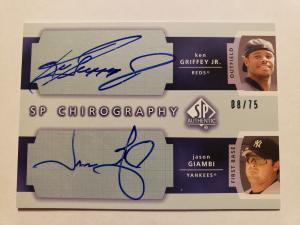 Ken Griffey Jr/Jason Giambi 2003 SP Authentic Card