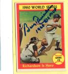 Bobby Richardson Autographed 1961 Topps Yankees Card