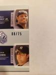 Ken Griffey Jr/Jason Giambi 2003 SP Authentic Card