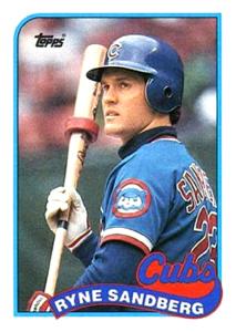 1989 Topps Ryne Sandberg Chicago Cubs Card