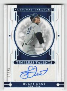 2024 National Treasures Bucky Dent Yankees Card