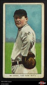 1909 T206 John McGraw Giants Manager Card