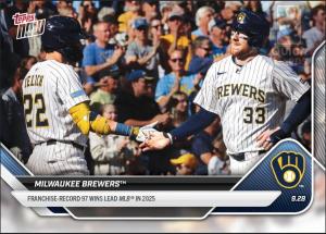 Milwaukee Brewers 97 Wins Record Card – 2025 Topps