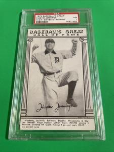 1974 Hughie Jennings Baseball Card Detroit Tigers PSA 7