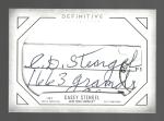 Casey Stengel 2019 Topps Definitive 1/1 Autograph