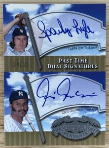 2005 UD Past Time Dual Auto Lyle Chambliss Yankees