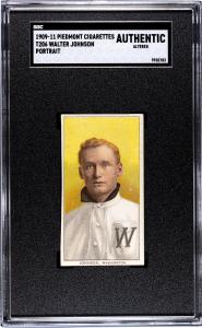 1909-11 T206 Walter Johnson Portrait Card SGC A