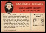 1961 Fleer Baseball Charles Comiskey Card #18