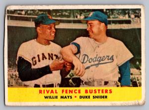 1958 Topps Willie Mays & Duke Snider Card