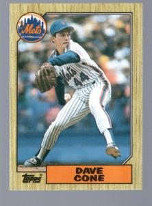 David Cone 1987 Topps Traded Tiffany Card