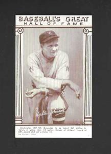 1948 Walter Johnson Baseball Hall of Fame Card