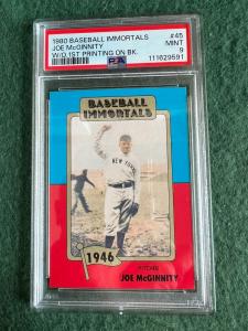 1980 Joe McGinnity Baseball Card PSA 9 Top Pop
