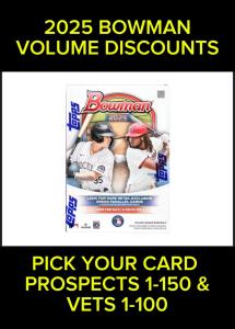 2025 Bowman Baseball Vets & Prospects - Choose Cards