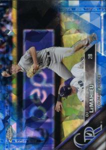 2016 Topps Chrome Sapphire DJ LeMahieu Card