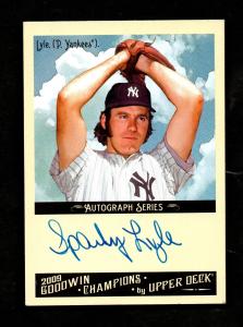 2009 Goodwin Champions Sparky Lyle Autographed Card