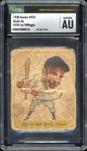 1938 Goudey Joe Dimaggio HOF #250 Card