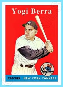 Yogi Berra 1958 Style Art Card - Yankees
