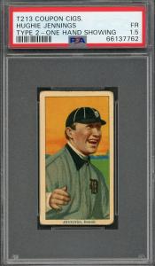 1914 Hughie Jennings T213-2 Coupon Cig Card
