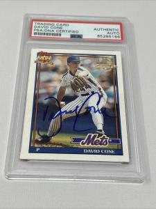 Signed 1991 Topps Desert Shield David Cone Card