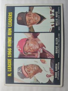 1967 Topps #244 Willie Mays, Hank Aaron Card