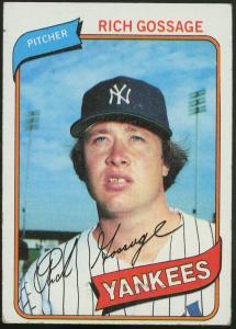 Rich "Goose" Gossage 1980 Topps Yankees Card