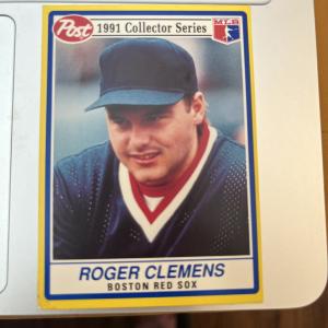 1991 Post Cereal Roger Clemens Card #12