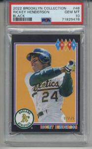 2022 Topps Brooklyn Collection Rickey Henderson PSA 10