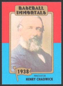 1980 SSPC Baseball Immortals Henry Chadwick #16 Card