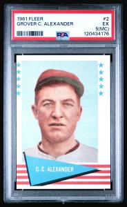 1961 Fleer Pete Alexander #2 Card - PSA 5