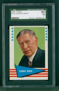 1961 Fleer Connie Mack Baseball Card #123 SGC 7