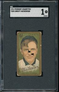 T205 Christy Mathewson NY Giants Sports Card